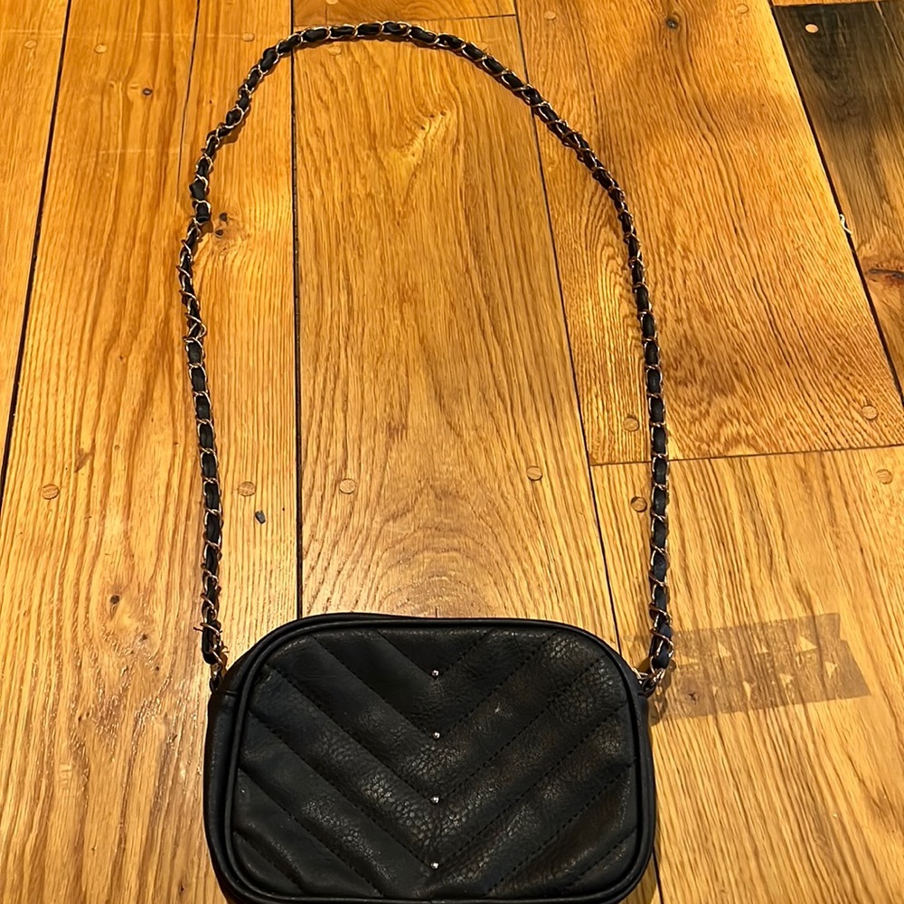 black and gold purse